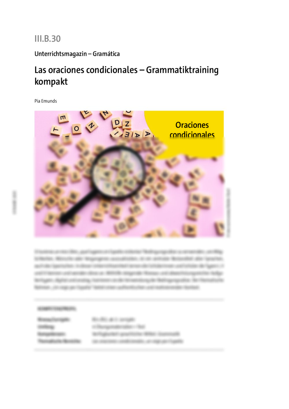 Las oraciones condicionales - Seite 1