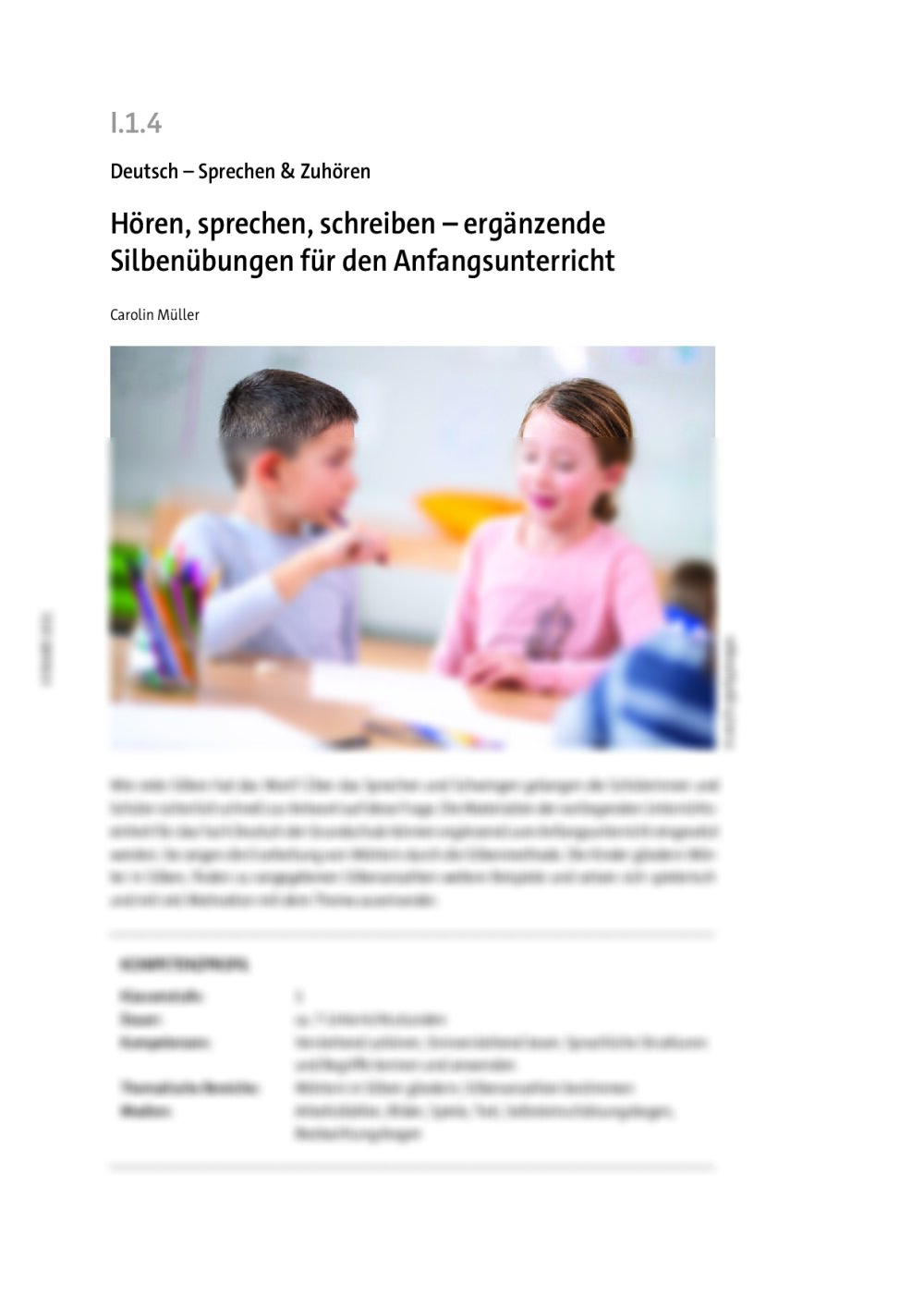 Hören, sprechen, schreiben - Seite 1