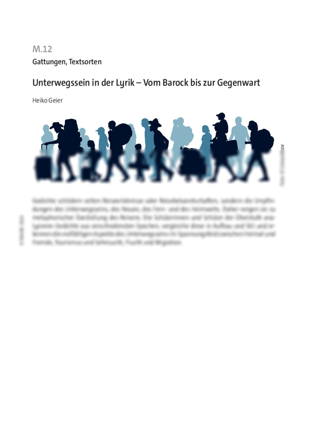 Unterwegssein in der Lyrik - Seite 1