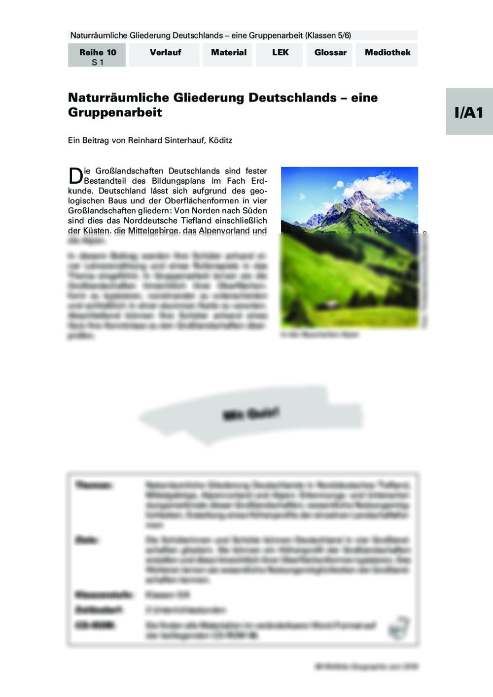 Naturräumliche Gliederung Deutschlands - Seite 1