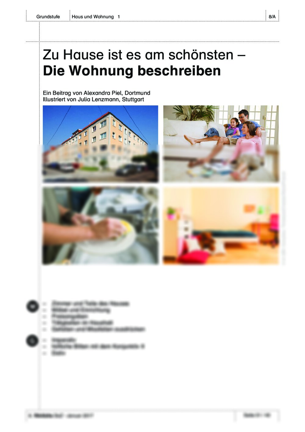 Die Wohnung beschreiben - Seite 1