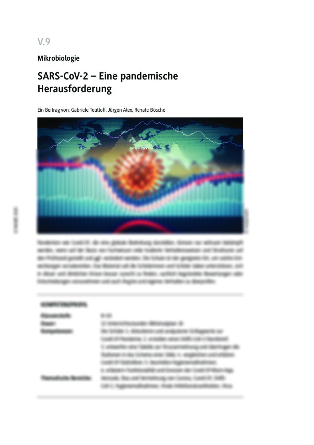 Herausforderung SARS-CoV-2 - Seite 1
