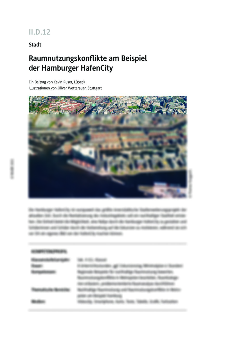 Raumnutzungskonflikte am Beispiel der Hamburger HafenCity - Seite 1