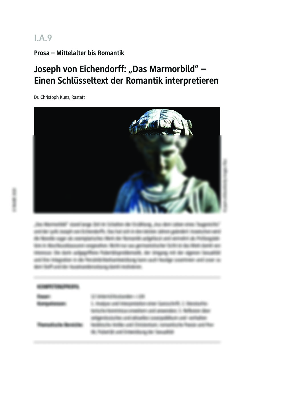 Joseph von Eichendorff: "Das Marmorbild" - Seite 1