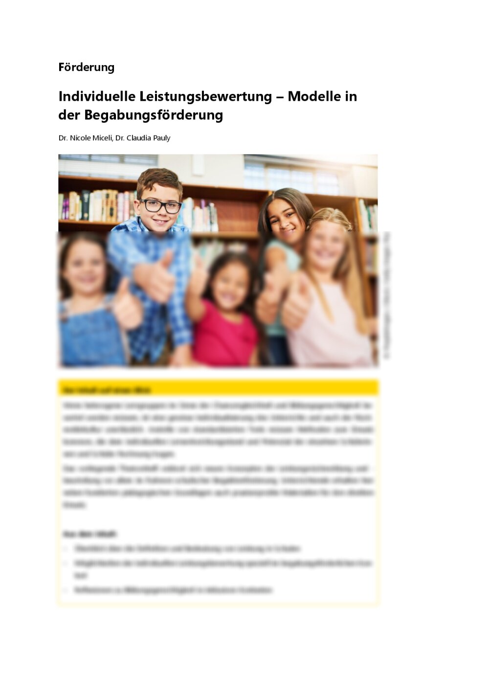 Individuelle Leistungsbewertung - Seite 1