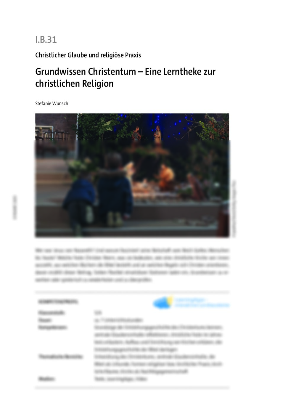 Grundwissen Christentum - Seite 1