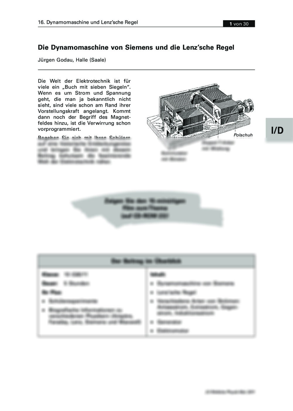 Die Dynamomaschine von Siemens und die Lenz’sche Regel - Seite 1
