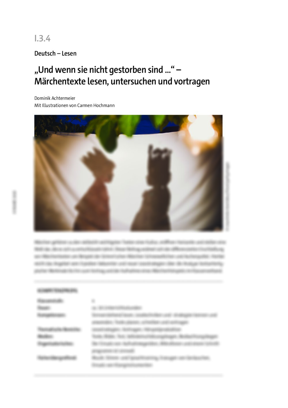 „Und wenn sie nicht gestorben sind …“ - Seite 1