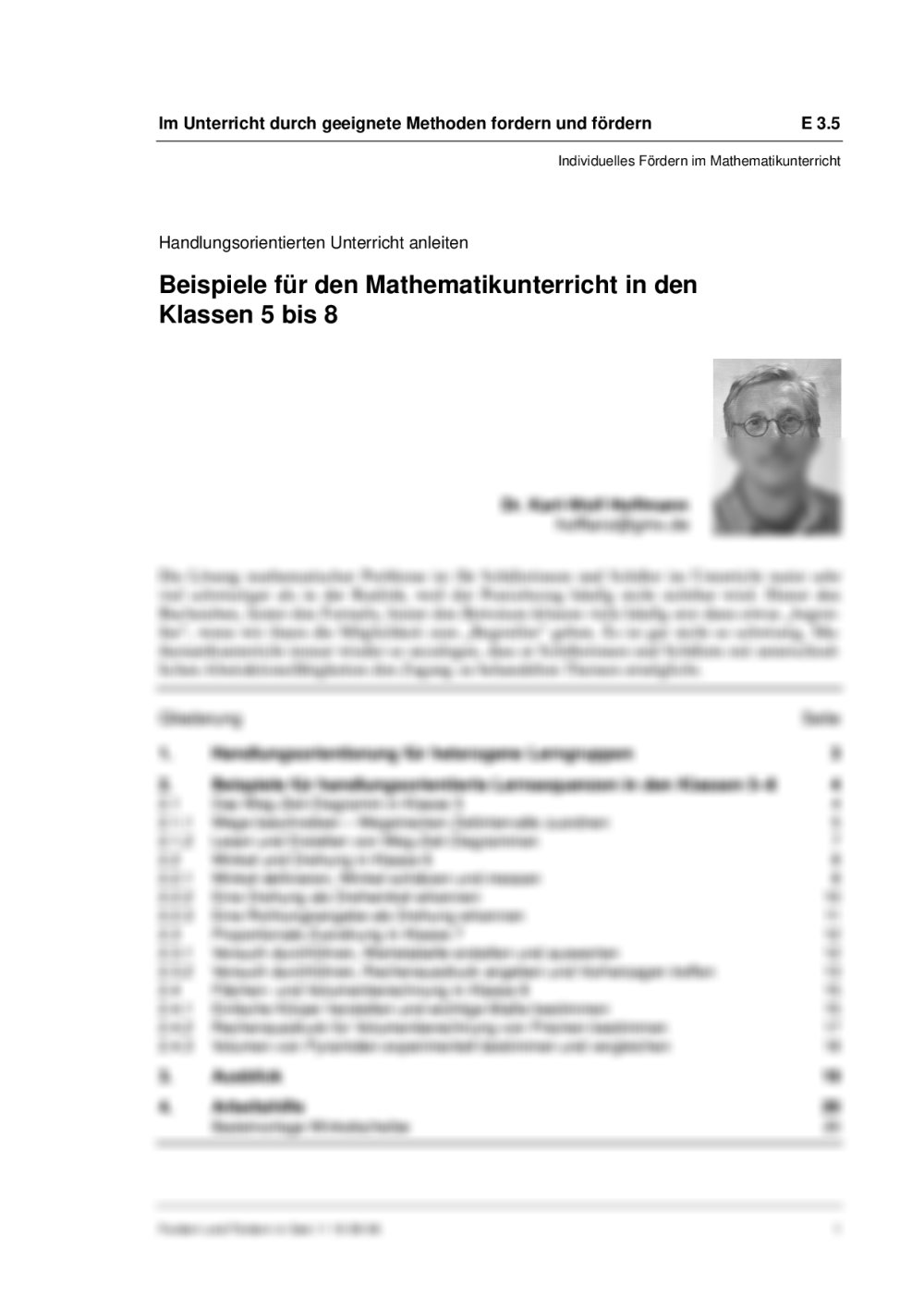 Handlungsorientierten Unterricht anleiten - Seite 1