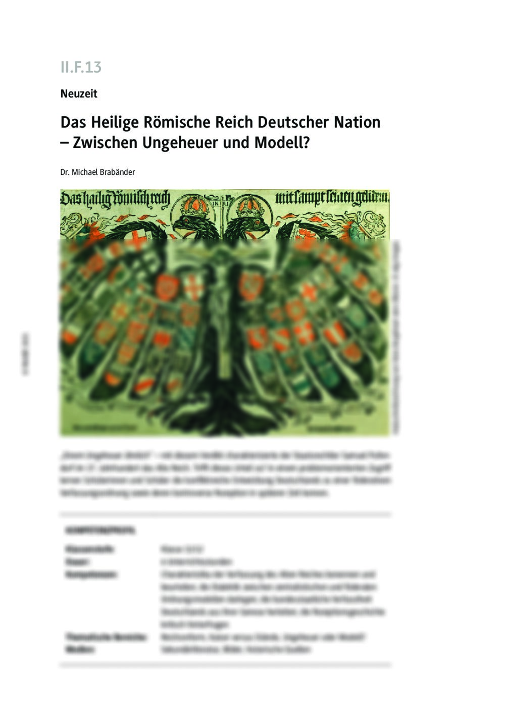Das Heilige Römische Reich Deutscher Nation - - Seite 1