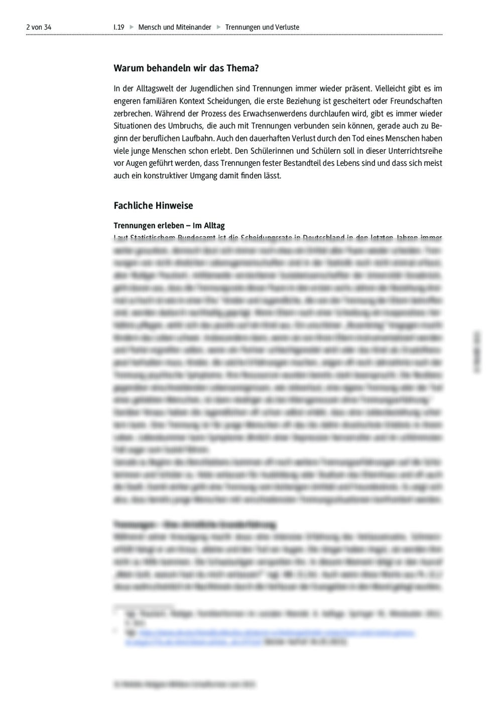 Trennungen und Verluste im Laufe des Lebens RAAbits Online