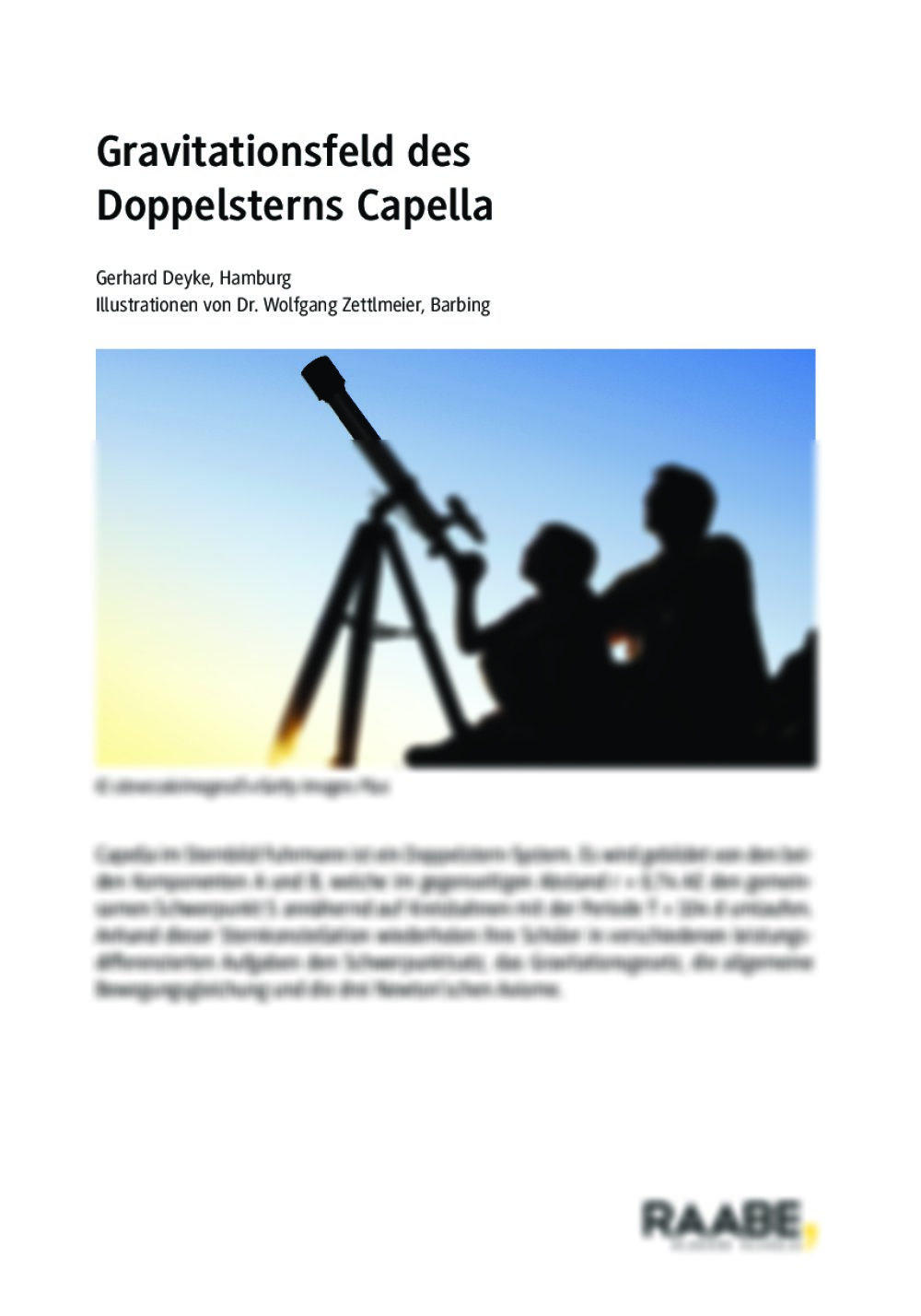 Gravitationsfeld des Doppelsterns Capella - Seite 1