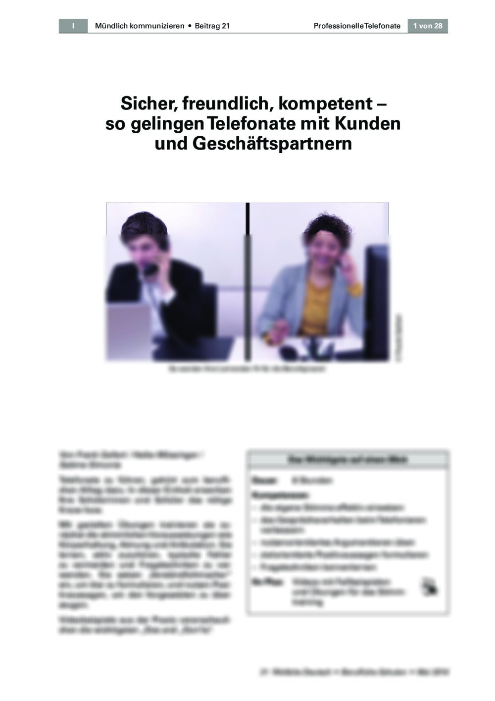 So gelingen Telefonate mit Kunden und Geschäftspartnern - Seite 1