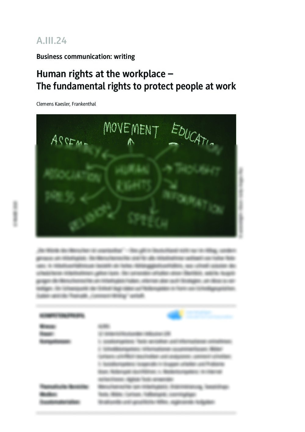 Human rights at the workplace - Seite 1