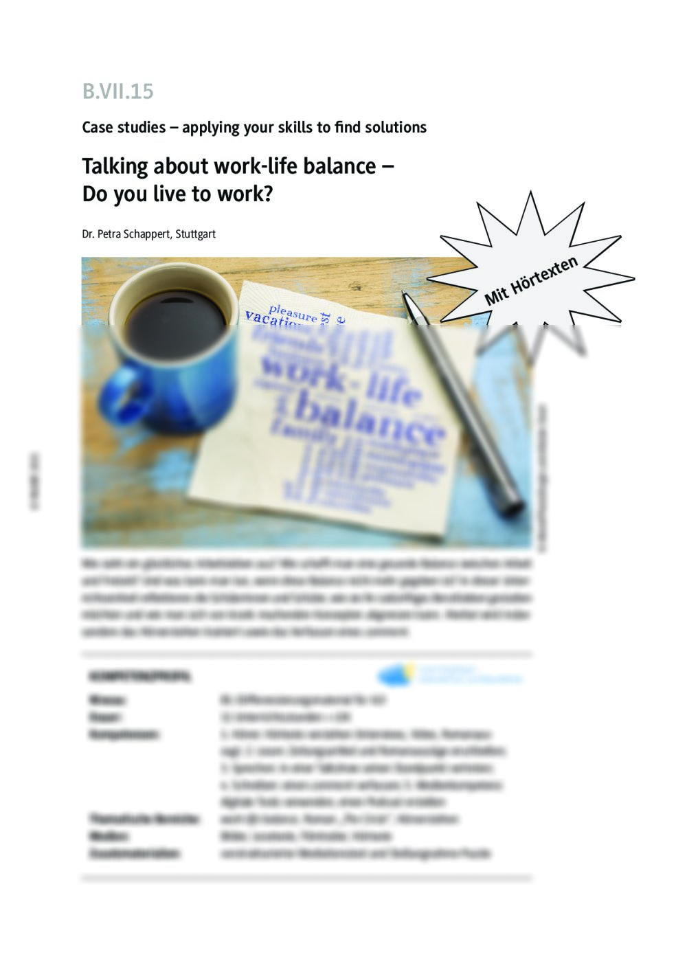 Talking about work-life balance - Seite 1