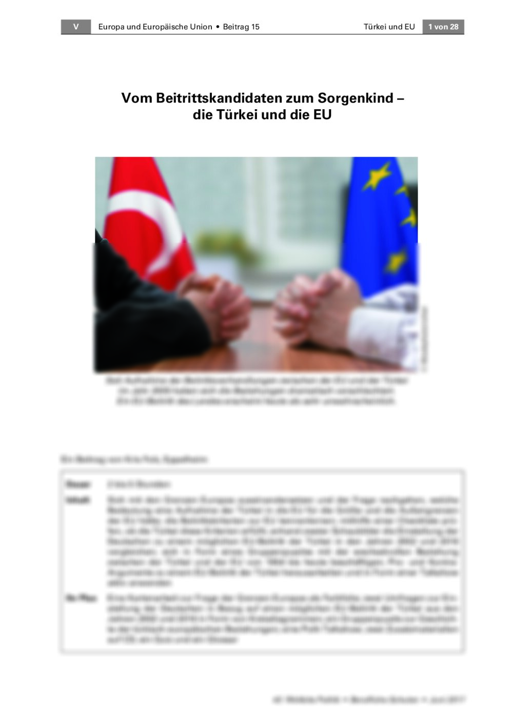 Die Türkei und die EU - Seite 1