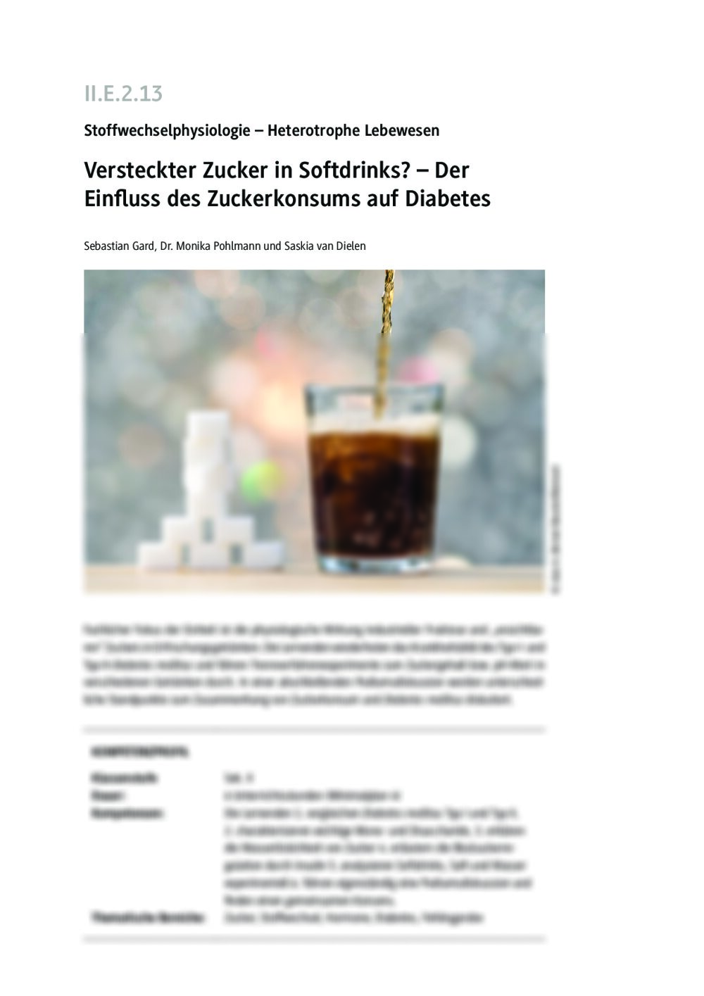 Versteckter Zucker in Softdrinks? - Seite 1