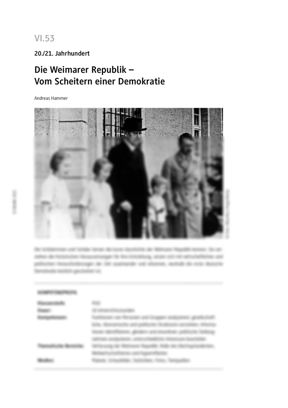 Die Weimarer Republik  - Seite 1
