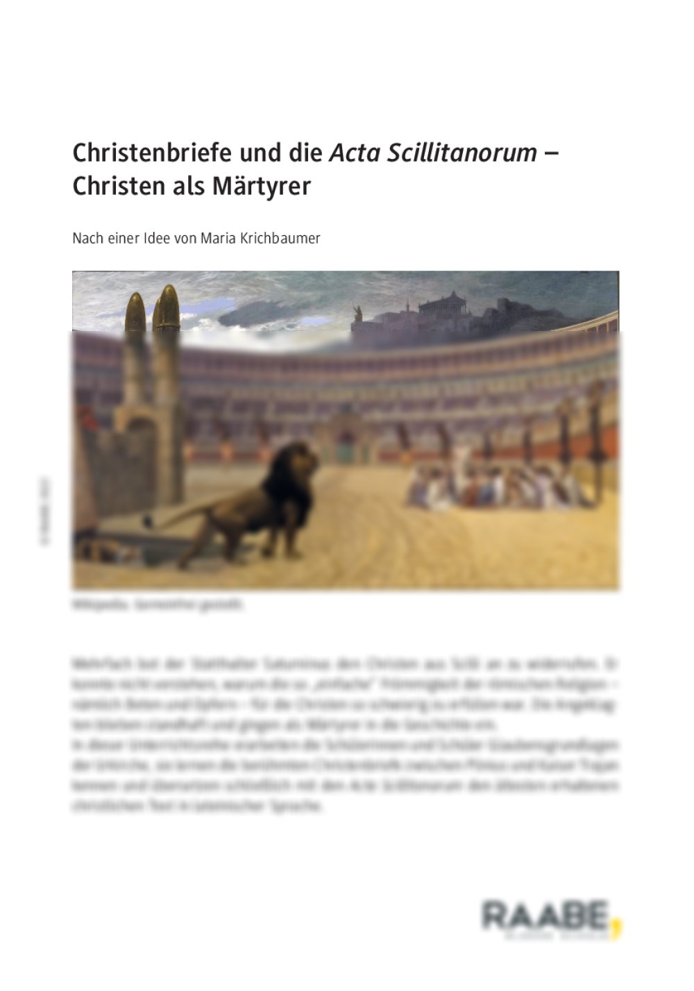 Christenbriefe und die Acta Scillitanorum - Seite 1