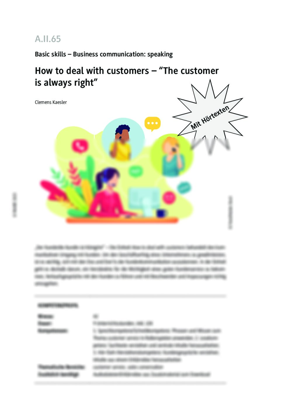 How to deal with customers  - Seite 1