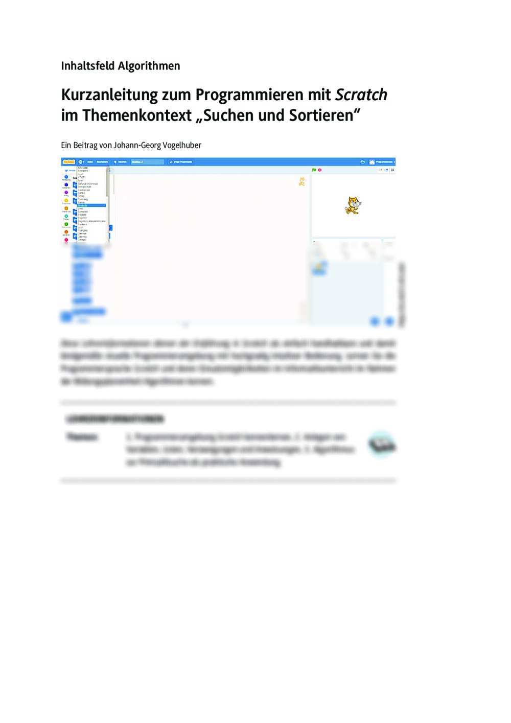 Suchen und Sortieren in Scratch - Seite 1