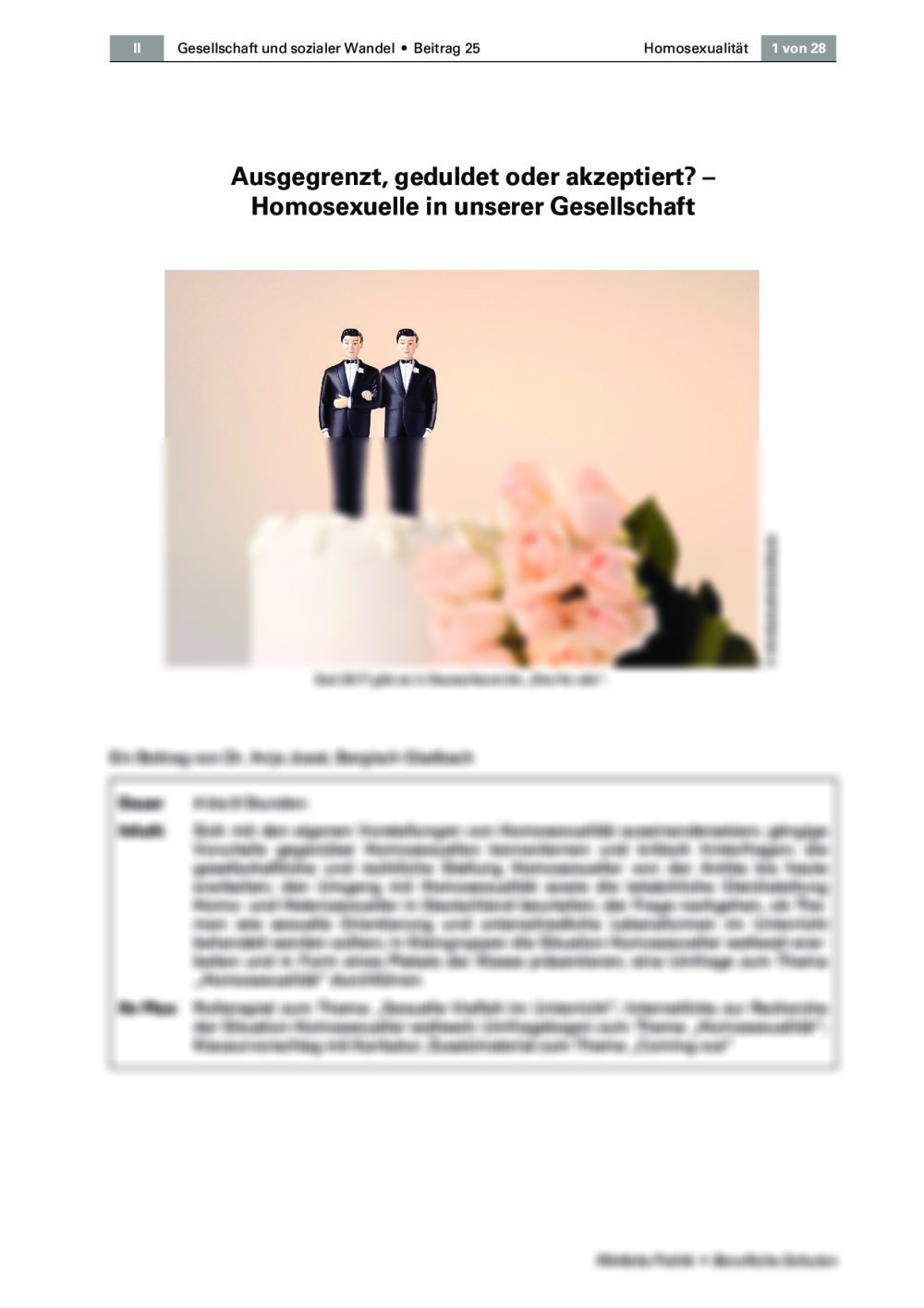 Homosexuelle in unserer Gesellschaft - Seite 1