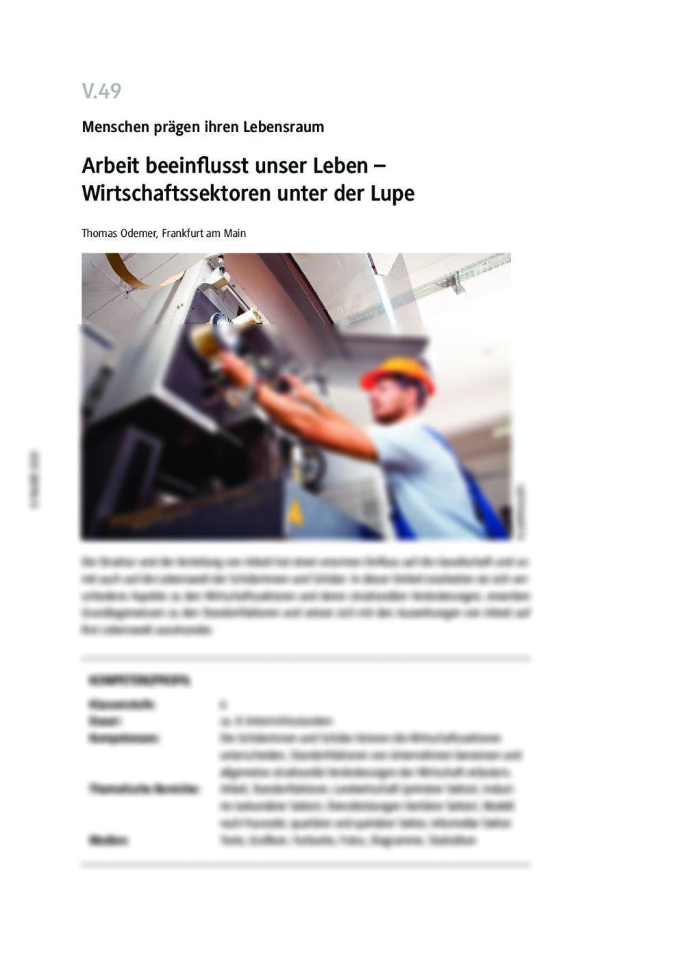 Arbeit beeinflusst unser Leben - Seite 1