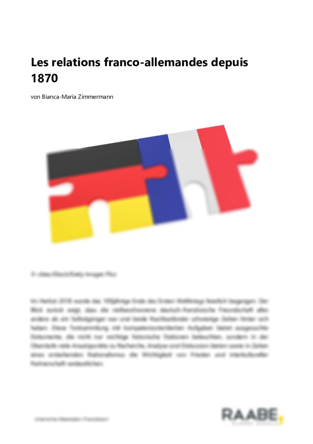 Les relations franco-allemandes - Seite 1