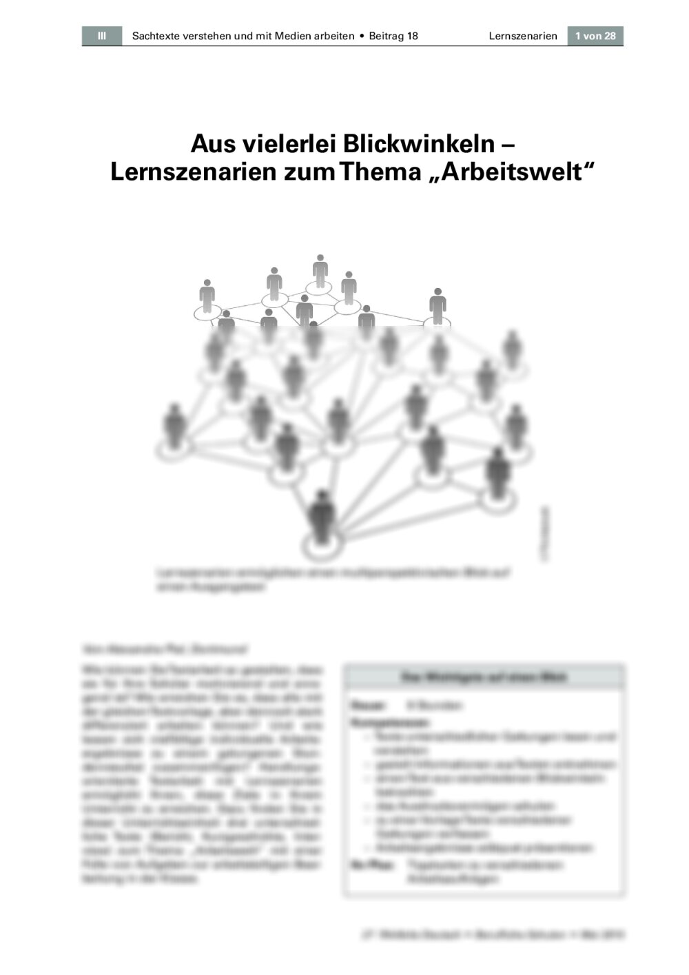 Lernszenarien zum Thema „Arbeitswelt“ - Seite 1