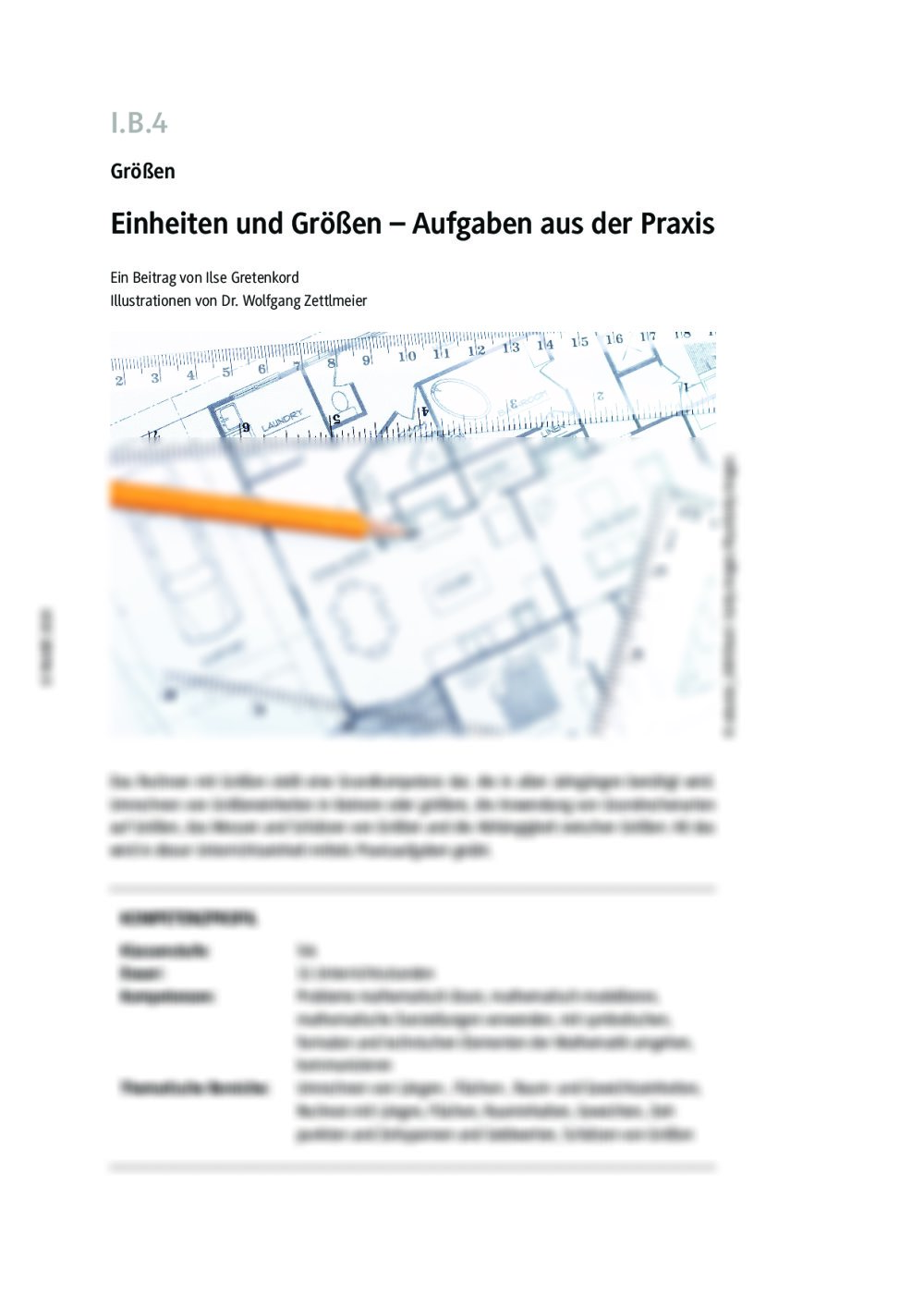 Praxisaufgaben zu Einheiten und Größen - Seite 1