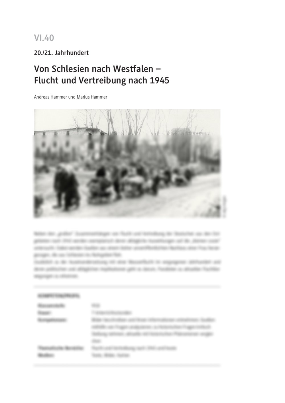 Fluchtbewegungen nach dem Zweiten Weltkrieg - Seite 1