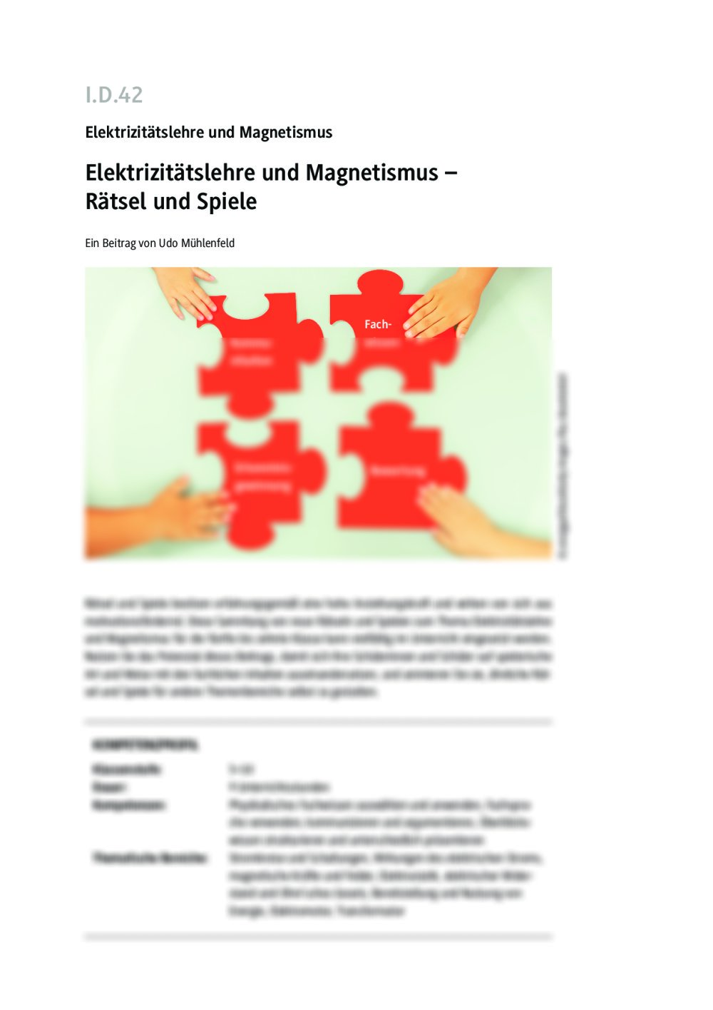 Elektrizitätslehre und Magnetismus - Seite 1