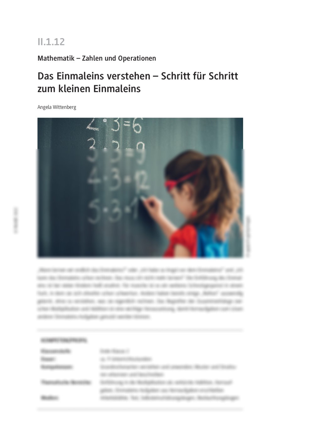 Schritt für Schritt zum kleinen Einmaleins - Seite 1