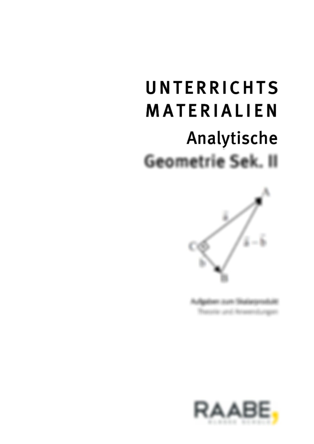 Aufgaben zum Skalarprodukt - Seite 1