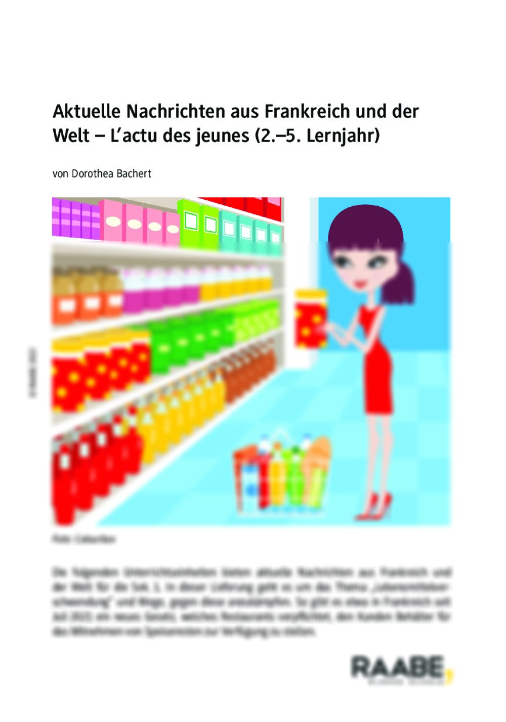 La lutte contre le gaspillage alimentaire – L’actu des jeunes III - Seite 1