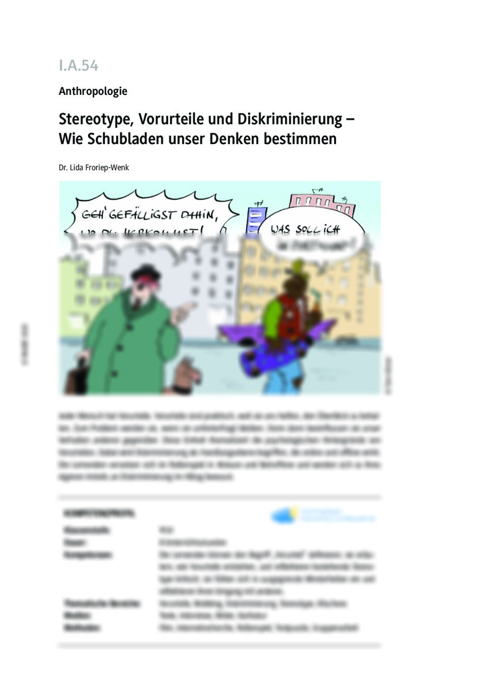 Stereotype, Vorurteile und Diskriminierung - Seite 1