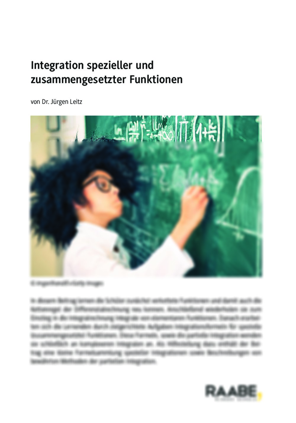 Integration spezieller und zusammengesetzter Funktionen - Seite 1