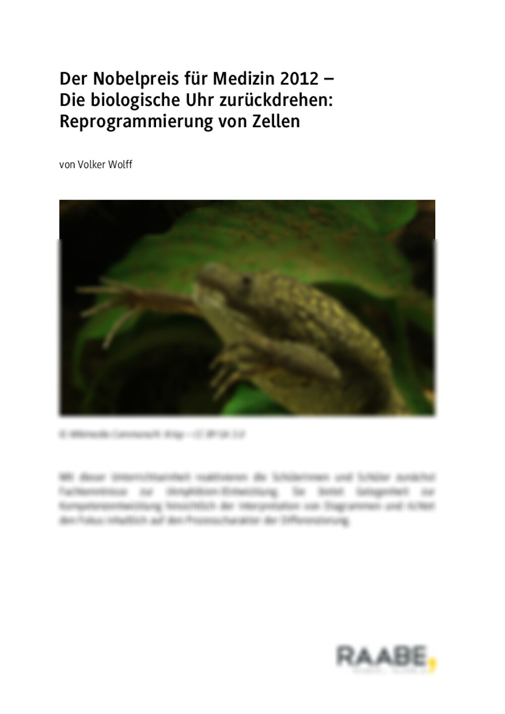 Reprogrammierung von Zellen - Seite 1