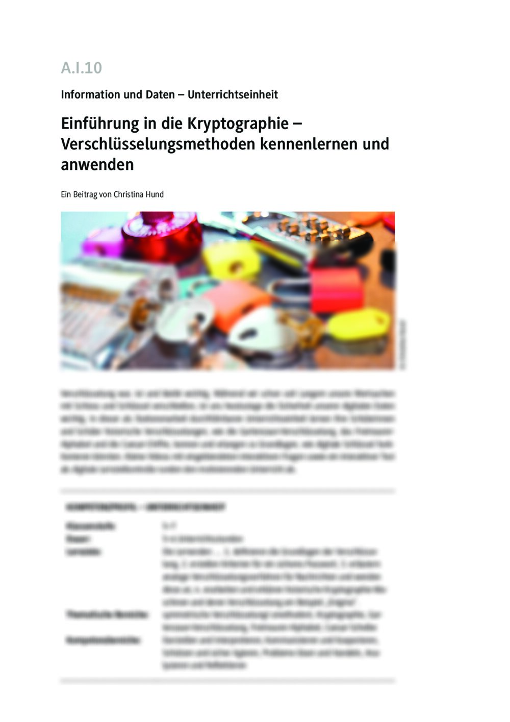 Einführung in die Kryptographie - Seite 1