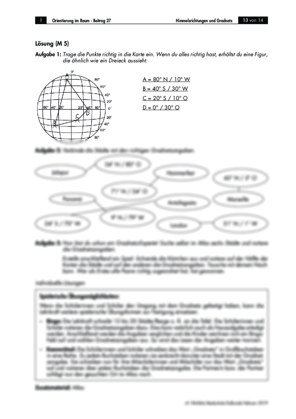 Gradnetz Der Erde Arbeitsblatt Pdf 5. Klasse Himmelsrichtungen & Gradnetz der Erde beschriften | RAAbits Online
