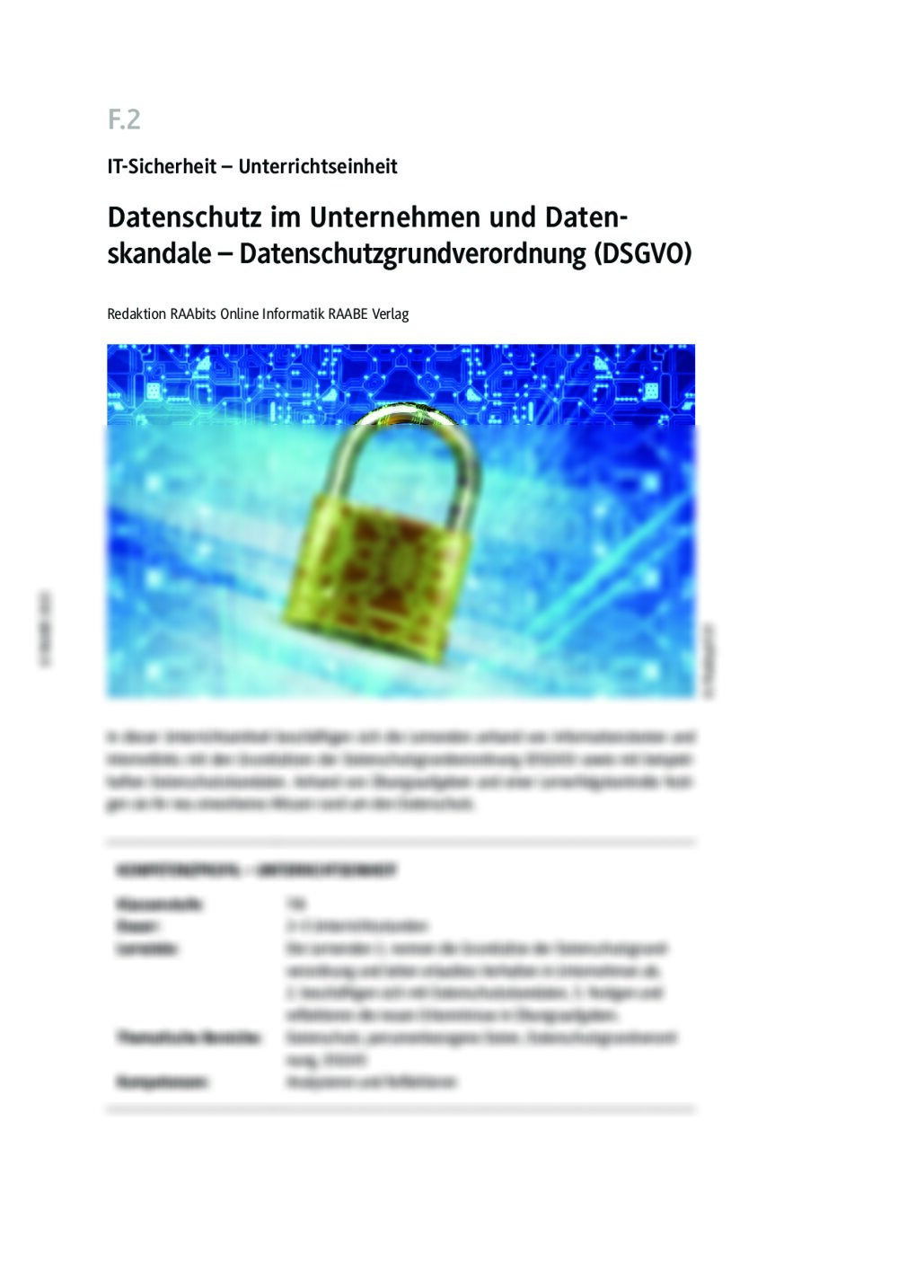 Datenschutz im Unternehmen und Datenskandale  - Seite 1