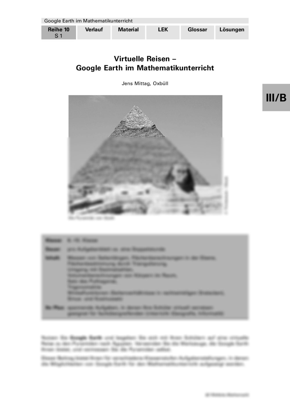 Google Earth im Mathematikunterricht - Seite 1