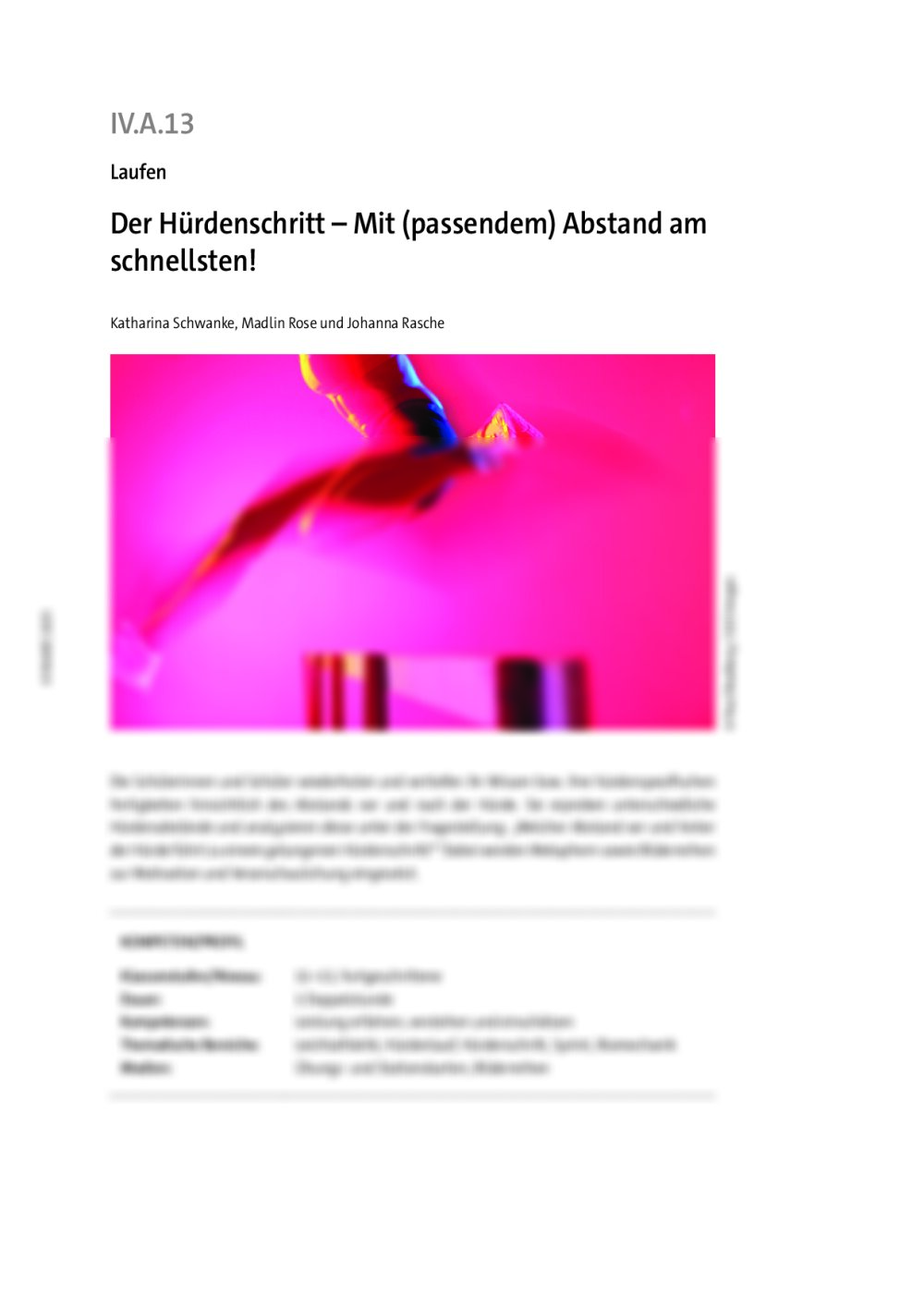 Der Hürdenschritt - Seite 1