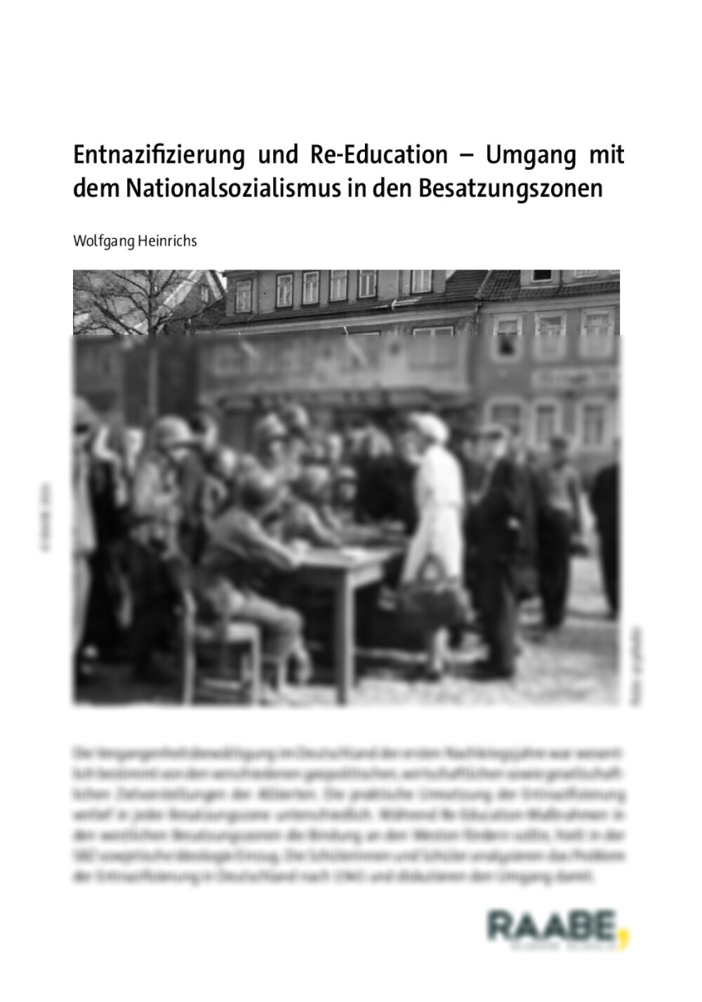 Entnazifizierung und Re-Education - Seite 1