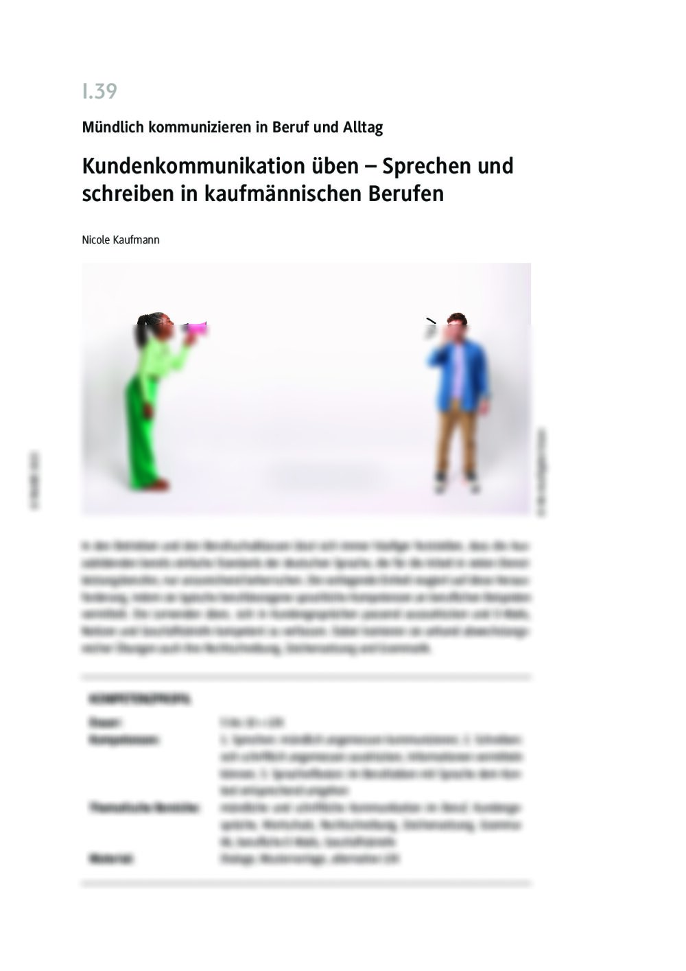 Kundenkommunikation üben  - Seite 1