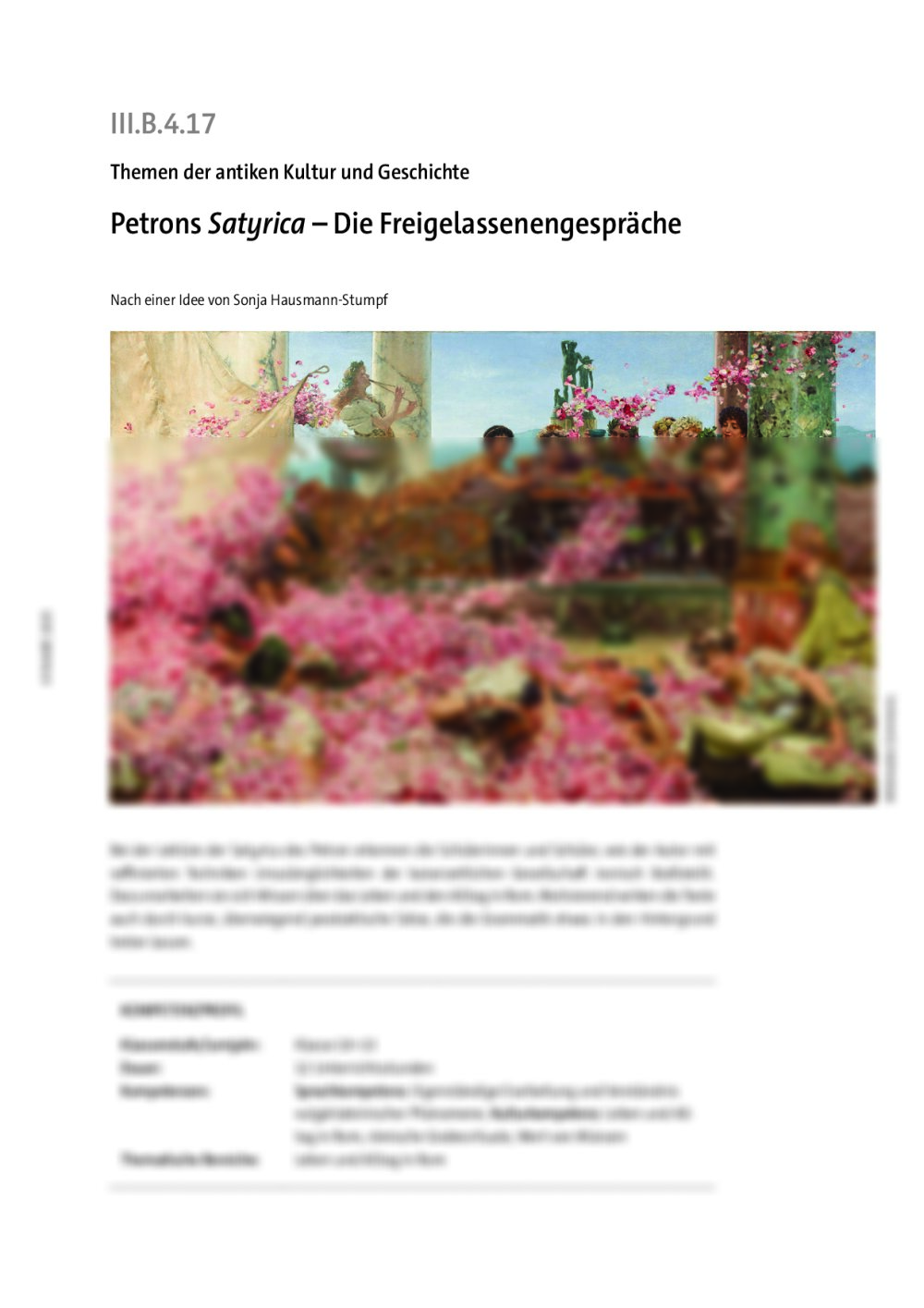 Petrons Satyrica  - Seite 1