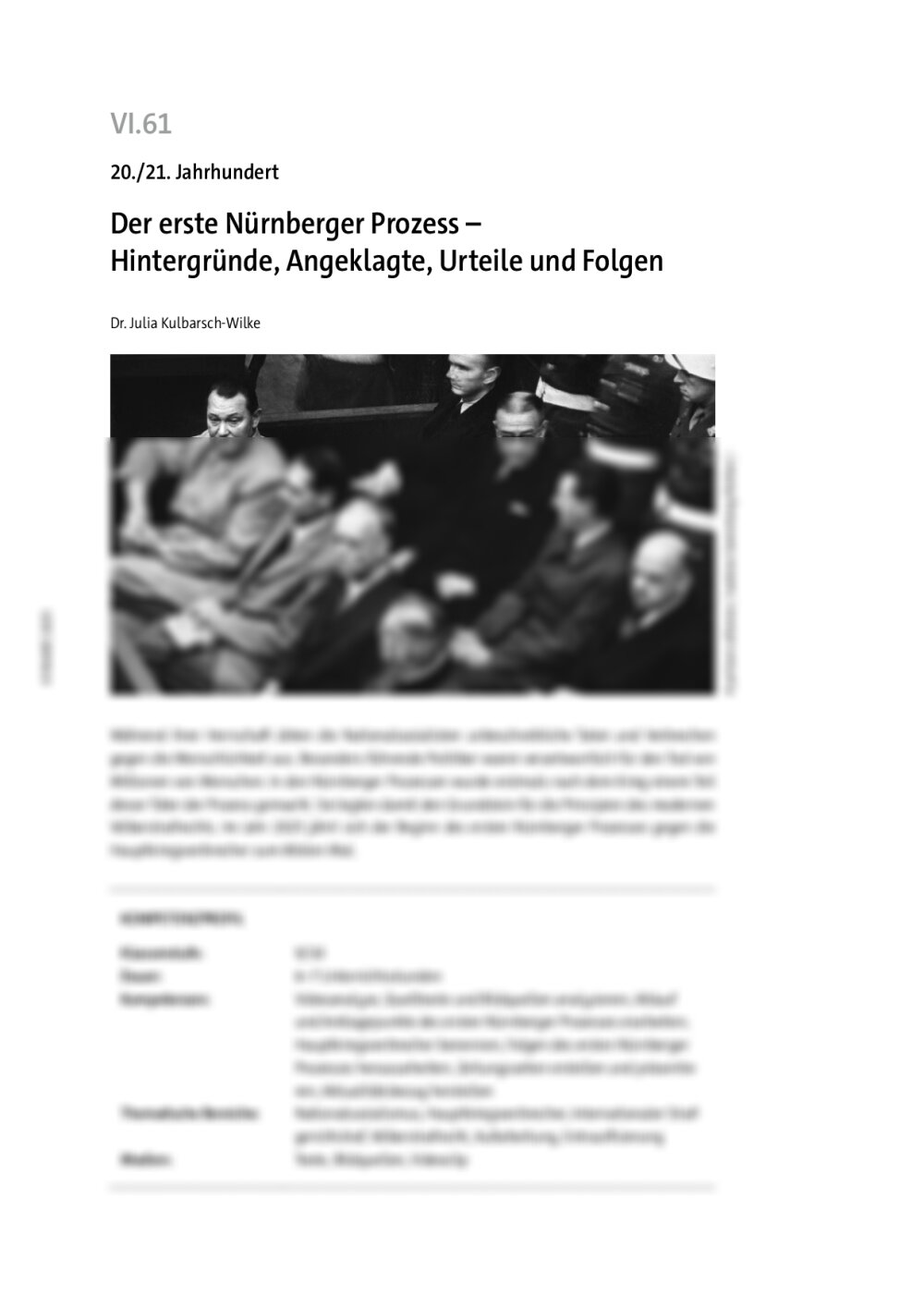 Der erste Nürnberger Prozess  - Seite 1