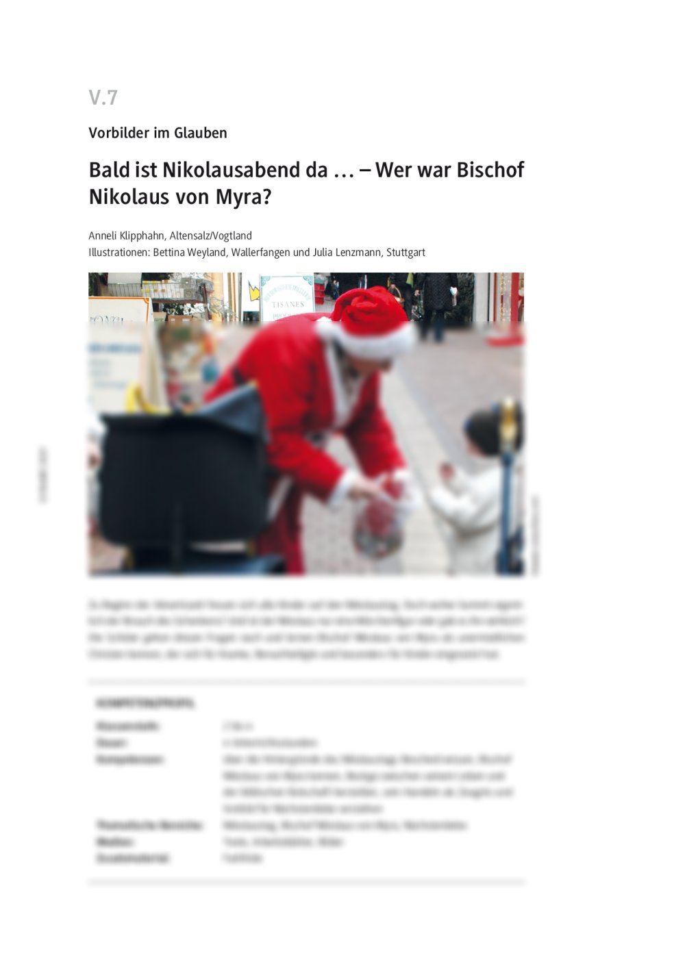 Wer war Bischof Nikolaus von Myra? - Seite 1