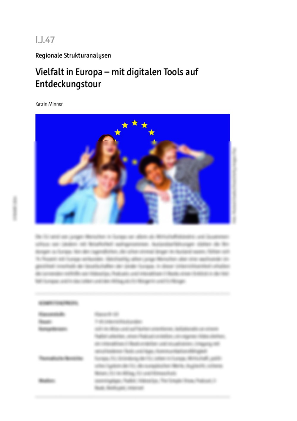 Vielfalt in Europa  - Seite 1