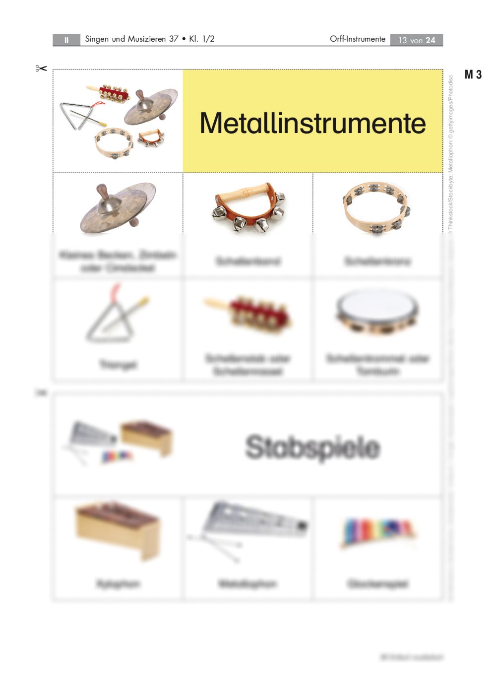 Orff-Instrumente in der Grundschule: Übungen in Musik | RAAbits Online